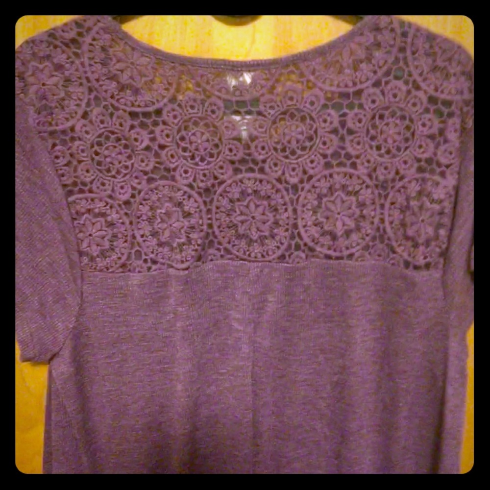 swingy purple lace-back tee (bundle only)